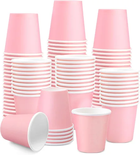 Miniatura 9 de Paquete de 100 vasos de baño de 3 onzas, vasos de papel desechables, vasos de papel para enjuague bucal, vasos de papel pequeños para baño, enjuague