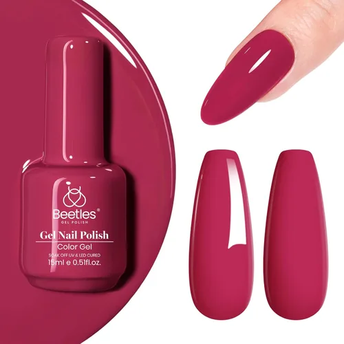 Miniatura 183 de Beetles - Esmalte de uñas de gel verde luminoso que brilla en la oscuridad, esmalte de uñas de gel que se absorbe con lámpara LED UV, arte de uñas
