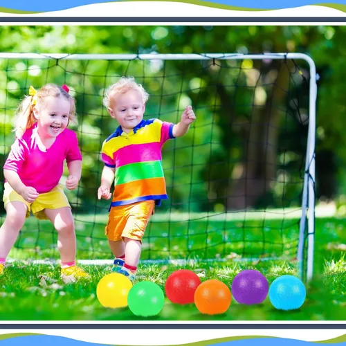 Miniatura 5 de Hiboom Bolas de patio de juegos de 5 pulgadas, bolas inflables para patio de juegos al aire libre con 1 bomba de mano para adultos, yoga, ejercicio