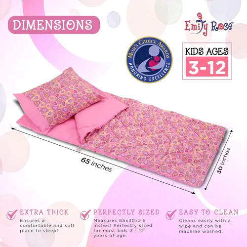 Miniatura 6 de Emily Rose Pink Toddler Nap Mat Set with Warm Blanket