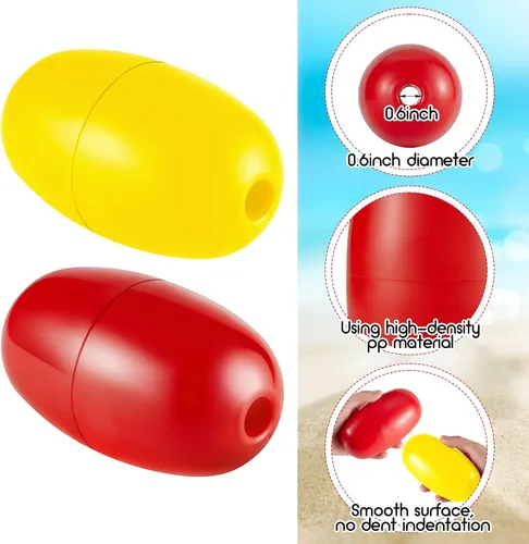 Miniatura 3 de Lewtemi Boyas Flotadoras Cuerdas Flotadoras Marinas, 12 cm x 7 cm, Boyas Marcadoras de Pesca de Agua Profunda con Agujero de 1.5 cm de Profundidad