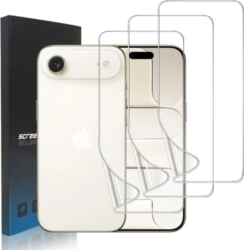 Miniatura 18 de Paquete de 3 protectores de pantalla de película de hidrogel para iPhone 16 Pro Max, protector de pantalla transparente de TPU suave para iPhone 16
