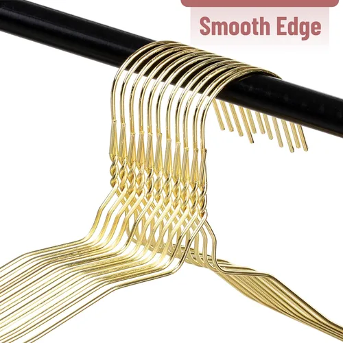 Miniatura 6 de Mr. Pen Ganchos de metal dorado - Paquete de 10, perchas de alambre para ropa