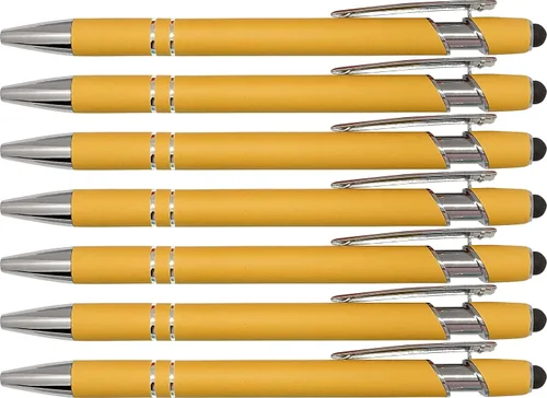 Miniatura 6 de Express Pencils Pastel de goma suave al tacto, colores pastel, bolígrafo con punta de lápiz capacitivo, un elegante bolígrafo de metal premium