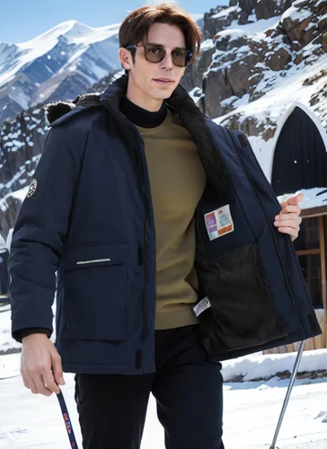 Miniatura 4 de MOERDENG - Chaqueta de esquí para mujer, resistente al agua, abrigo de invierno para nieve, cortavientos de montaña, con capucha