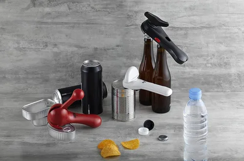 Miniatura 9 de Abrelatas Kuhn Rikon con seguridad automática, Rojo
