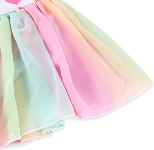 Miniatura 114 de EQSJIU Leotardo de baile de manga larga para niñas, vestido de ballet brillante con copo de nieve, tutú con falda tutú para niñas