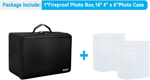 Miniatura 4 de ENGPOW Banco otomano de almacenamiento de 30 pulgadas, banco de almacenamiento plegable ignífugo+caja de almacenamiento de fotos con 16 interiores