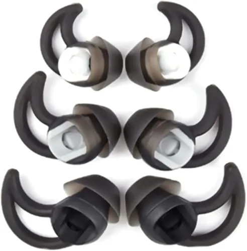 Miniatura 4 de 3 pares S/M/L de silicona de repuesto en el oído puntas de auricular Set auriculares para Bo-se QC20 QC20i SoundSport SIE2i IE2 IE3 Negro