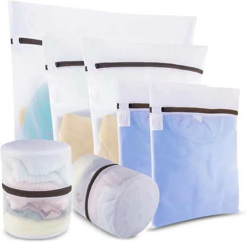 GOGOODA - Juego de 7 bolsas de malla para lavandería, para prendas delicadas, bolsas para lavar a máquina lencería, ropa sucia, medias, blusa, ropa