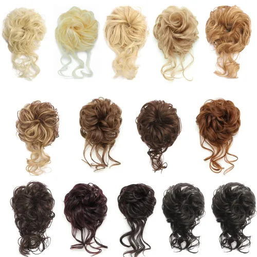 Miniatura 4 de Extensiones de cabello con moño desordenado, superlargas, estilo recogido, recogido, con banda elástica, para mujeres y niñas (12H24)