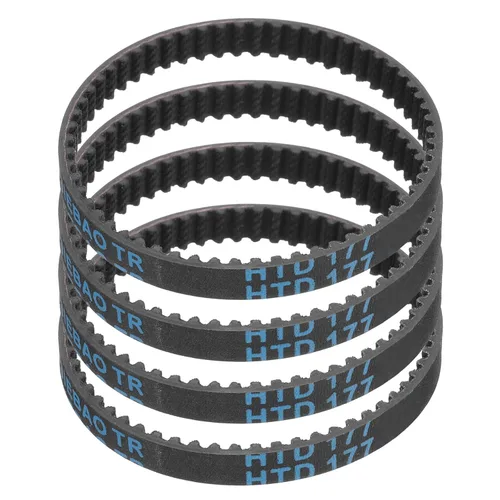 Miniatura 32 de uxcell 4pcs HTD-3M correa dentada de goma 60 dientes, 7.087 in de longitud de paso x 0.236 in de ancho x 0.094 in de altura, correa de distribución