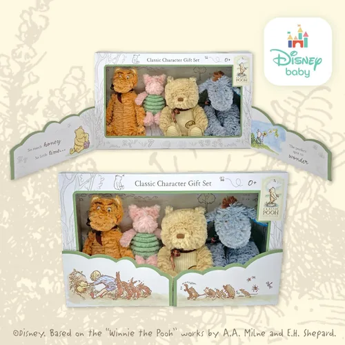Miniatura 7 de Kids Preferred Disney Baby Winnie the Pooh y amigos - Juego de coleccionistas de 4 piezas de peluches de animales de peluche clásicos