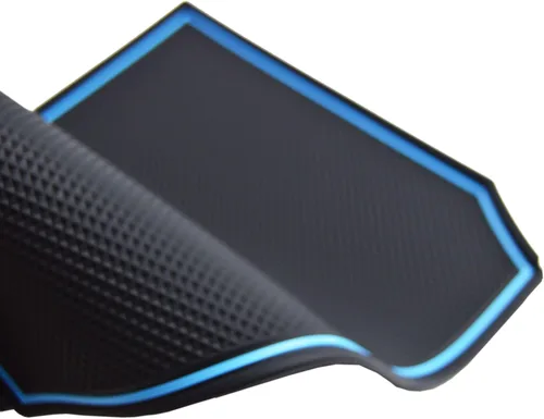 Alfombrillas de silicona para Subaru Crosstrek Accesorios 2012-2017 Forester 2014-2018 XV Impreza 2012-2016 Interior Dash Pad Liner Azul recortado
