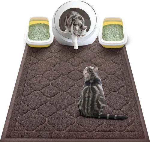 Miniatura 16 de WePet Tapete para caja de arena para gatos, almohadilla de PVC de alta calidad, alfombra de captura duradera, sin ftalatos, resistente a la orina