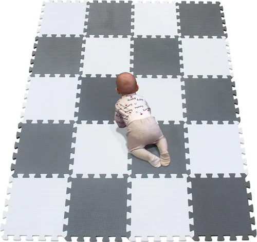Miniatura 25 de YIMINYUER Alfombra de juego para bebé, 20 piezas de rompecabezas de espuma EVA suave para ejercicio y yoga, alfombrilla no tóxica portátil para sala