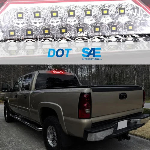 Miniatura 4 de Tercera Luz de Freno LED Compatible con Sierra Silverado 1999-2007 1500 2500 3500 HD Classic, Conjunto de Tercera Luz de Freno de Reemplazo, Luz