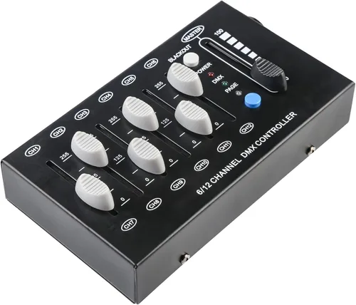 Miniatura 5 de MAD OWL Controlador de atenuación DMX de 12 canales, controlador de iluminación mini DJ, atenuador de protocolo de señal DMX512 adecuado