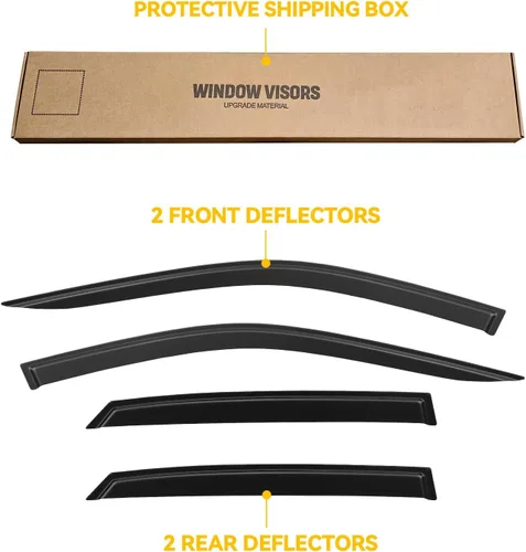 Miniatura 8 de Visera de ventana para Honda Civic 2022-2025, protectores de lluvia de canal exterior, escudos, deflector de ventilación, sombra, viento, humo