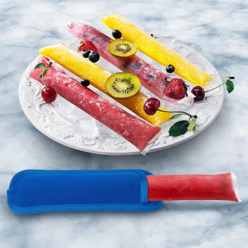 Miniatura 2 de Paquete de 6 bolsas reutilizables para paletas congeladas, fundas para palitos de hielo para niños, moldes de paletas para tubos de yogur
