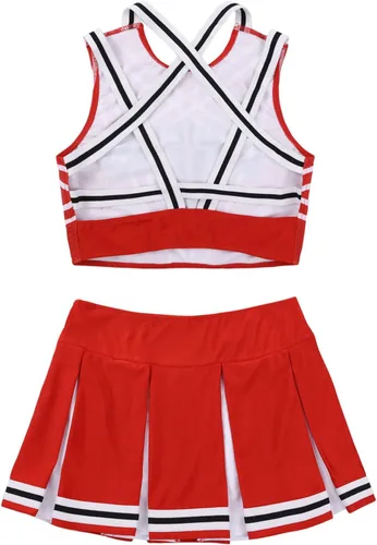 Miniatura 6 de Nikiikoo - Disfraz de animadora para mujer, con minifalda plisada, uniforme de animadora, ropa de baile