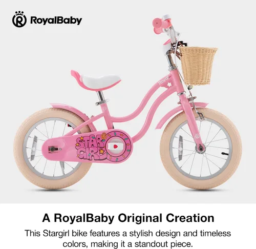 Miniatura 2 de RoyalBaby Bicicleta EZ para niñas, bicicleta Stargirl, entrenamiento libre, equilibrio a pedal, bicicleta de fácil aprendizaje, 12-20 pulgadas