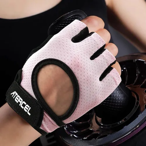 Miniatura 4 de ATERCEL Guantes de levantamiento de pesas, protección completa de la palma de la mano, guantes de entrenamiento para gimnasio, ciclismo, ejercicio