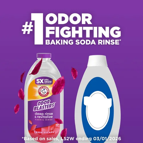 Miniatura 2 de ARM & HAMMER Odor Blasters Enjuague Profundo y Revitalizante para Telas, Aditivo para Lavandería, Elimina Sudor y Olores a Humedad, Aroma Fresh