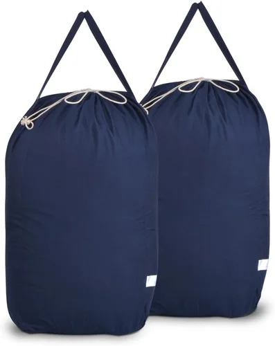 Miniatura 9 de MCleanPin Bolsas de lavandería lavables de 140 litros con asas, almacenamiento de ropa sucia para dormitorio universitario o viajes, forro de Gris