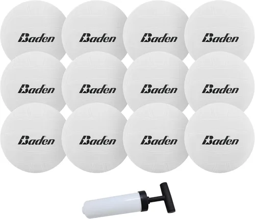 Miniatura 8 de Baden Mini voleibol de 4 pulgadas, paquete de 12 con bomba para regalo de equipo, premio y apto para piscina