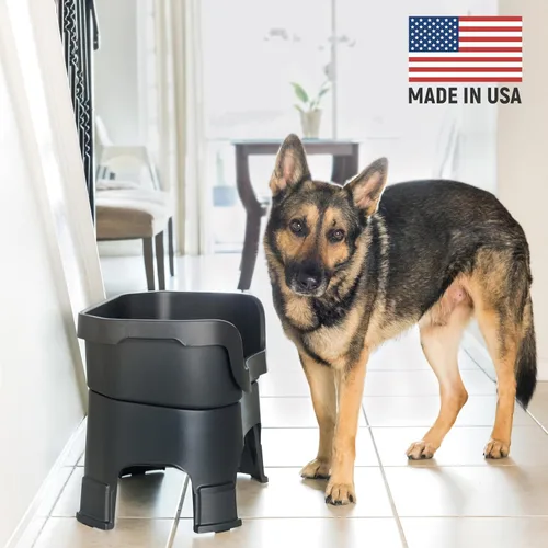 Miniatura 2 de Neater Feeder Deluxe - Soporte de tazón elevado para perro grande, antidesorden y antiderrames, de Estados Unidos, extensiones en las patas, juego