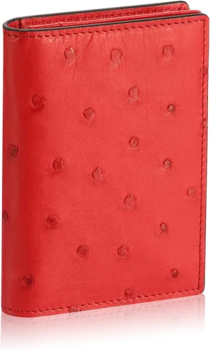 Miniatura 28 de Funda de piel para tarjetas de visita para hombres y mujeres, piel de becerro italiana Café