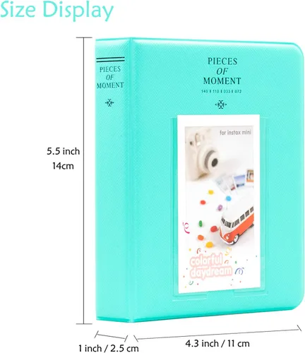 Miniatura 2 de Ablus - Álbum de fotos con 64 bolsillos para fotos instantáneas de cámaras Fujifilm Instax Mini 7s 8 8+ 9 25 26 50s 70 90 y letrero, pequeño Menta n