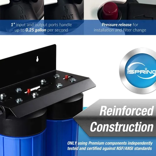 Miniatura 6 de iSpring Sistema de filtro de agua US21B de alta capacidad para debajo del fregadero con mangueras mejoradas, elimina PFAS, PFOA/PFOS, cloro, hierro