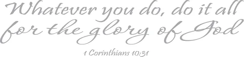 Miniatura 23 de 1 Corinthians 10:31 - Arte de pared Whatever You Do, Do It All for The Glory of God inspirador con cita bíblica