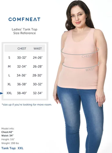 Miniatura 4 de Comfneat Paquete de 4 camisetas básicas de algodón para mujer, estilo casual, cómodas, ropa