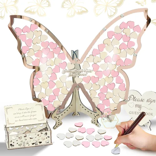 Miniatura 10 de Alternativa personalizada de libro de invitados de boda con árbol de arce y hojas, alternativa personalizada de caja de goteo con árbol de hojas