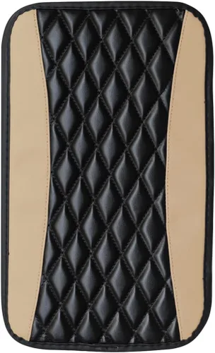 Miniatura 9 de Moly Magnolia Cojín Acolchado para Consola Central de Automóvil, Cubierta Protectora Universal de Cuero Impermeable para Caja de Asiento