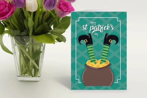 Miniatura 3 de Stonehouse Collection Surtido de tarjetas de felicitación del día de San Patricio, tarjetas irlandesas de la suerte, trébol, duende, decoraciones