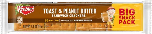 Miniatura 2 de Keebler Toast & Peanut Butter Sandwich Crackers Snack Pack, 1.8 onzas (paquete de 12)