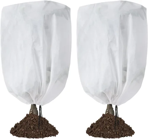 Garutom - Juego de 2 cubiertas para plantas con protección contra la congelación de 42" x 45" 2.2 oz, tela contra escarcha para plantas, chaqueta