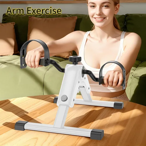 Miniatura 3 de MOMODA Under Desk Bike Pedal Exerciser with LCD Display Portable Mini Exercise Bike for Arm and Leg 2-Blanco
