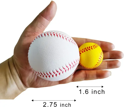 Miniatura 2 de Paquete de 20 mini pelotas de béisbol de espuma de 1.6 pulgadas, perfectas para practicar bateo y lanzar, mejorar tu precisión de bateo