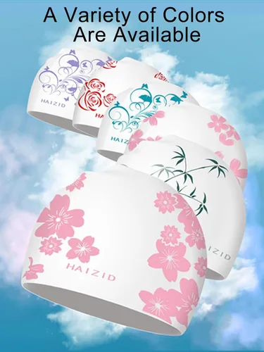 Miniatura 2 de Gorros de natación de silicona para mujeres/hombres/jóvenes, gorras de natación YondestStars para cabello largo y corto, accesorios de natación