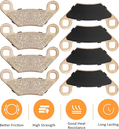 Miniatura 6 de Pastillas de Freno Delantero Trasero Sinterizado & Botas para Polaris Sportsman 1000 Scrambler 1000 Sportsman X2/Touring/High Lifter