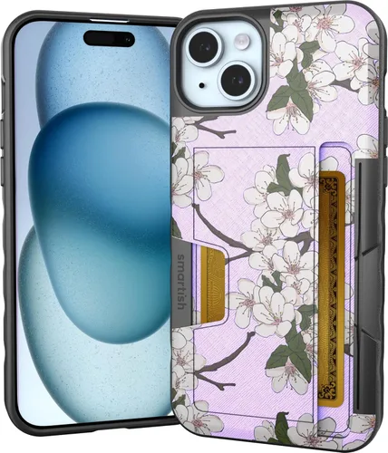 Miniatura 62 de Smartish Funda tipo cartera para iPhone 13 Pro – Wallet Slayer Vol. 2 [delgada + protectora] tarjetero con función atril - Black Tie Affair