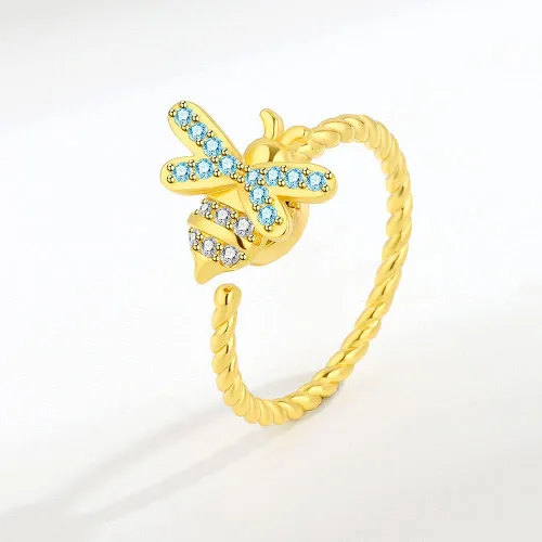 Miniatura 4 de 14K Gold Plated Anxiety Ring for Women-925 Sterling Silver Spinner Rings for AnxietyAdjustable Open Ring Fidget RingStacking Rings Gifts