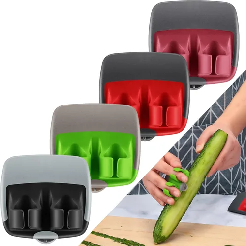 Miniatura 7 de Mudder 4 Piezas Pelador de Verduras de Dedo y Palma para Cocina, Pelador de Frutas y Patatas con Cómodo Agarre de Goma para Calabaza, Zanahoria
