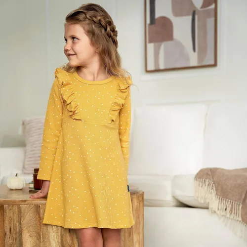 Miniatura 2 de Gerber Vestido de manga larga con detalle de volantes para bebé niña