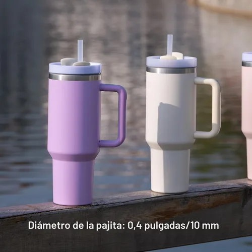 Miniatura 3 de 6 piezas de pajitas de repuesto para Stanley Adventure Quencher 40 oz 30 oz Vaso de viaje, pajitas con cepillo de limpieza para accesorios Stanley